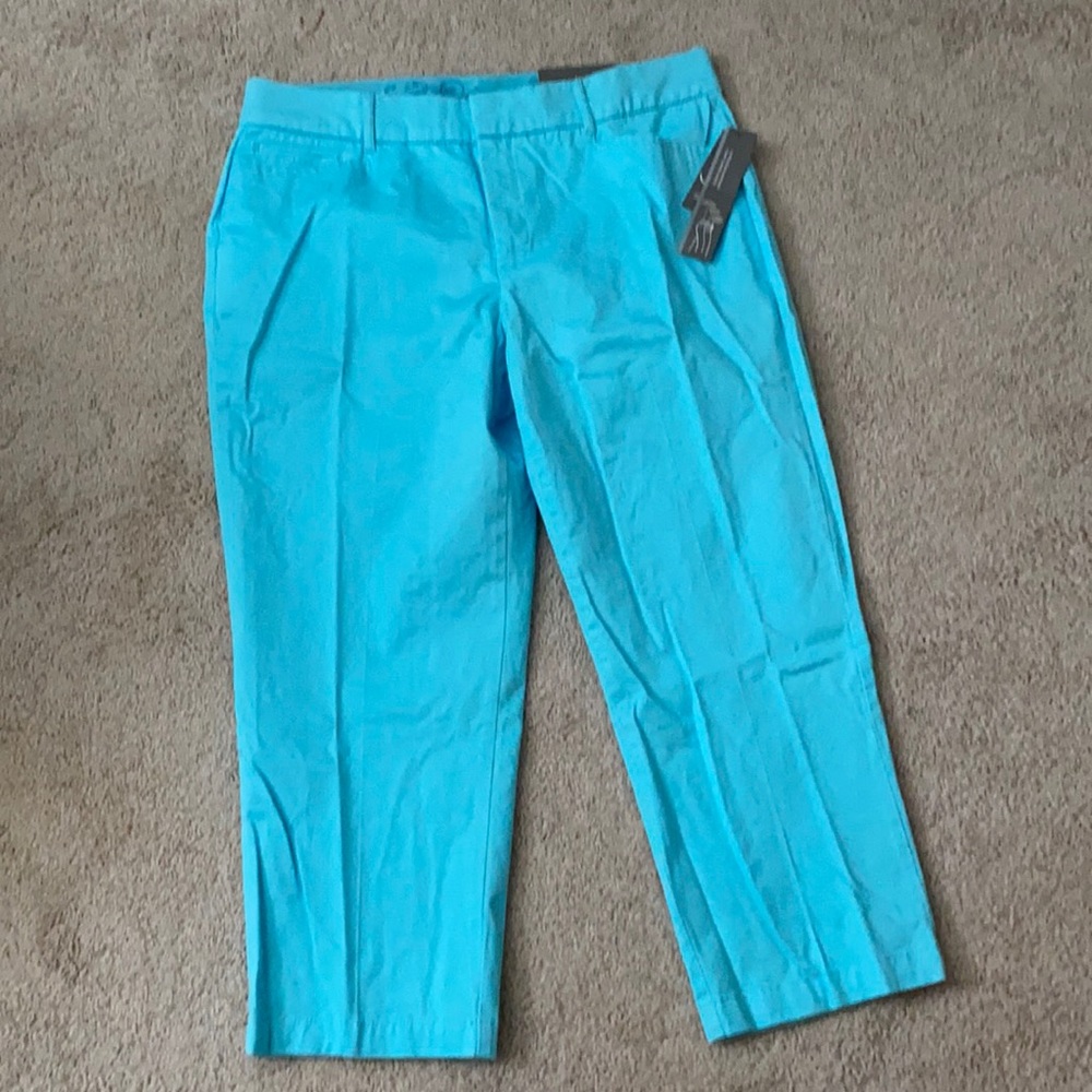 NWT Turquoise Capri pants